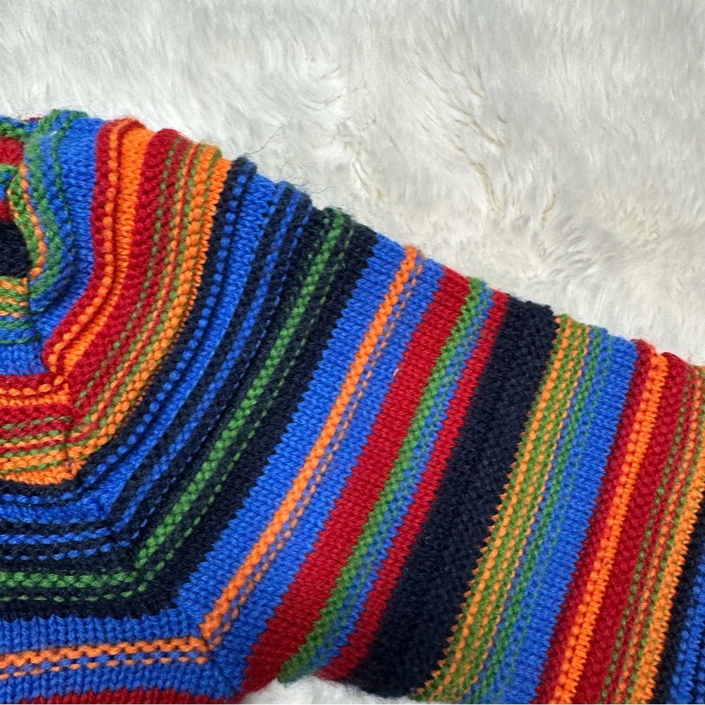 Rugged Bear Vintage Sweater Colourful Stripes Size 4 - Picture 14 of 16